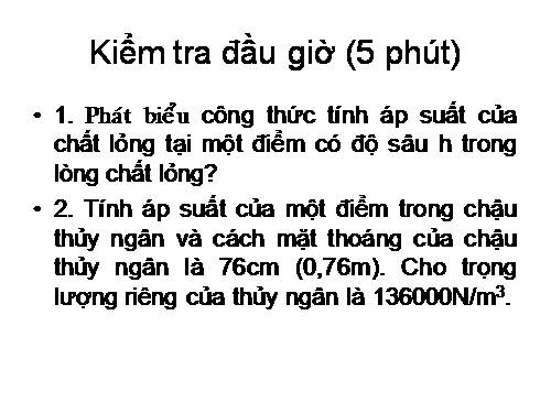 Bài 9. Áp suất khí quyển