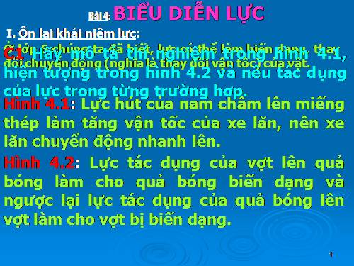 Bài 4. Biểu diễn lực