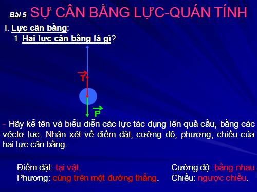 Bài 5. Sự cân bằng lực - Quán tính