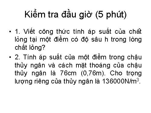 Bài 9. Áp suất khí quyển