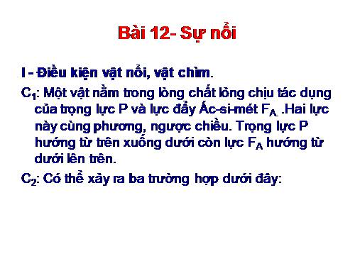 Bài 12. Sự nổi