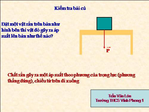 Bài 8. Áp suất chất lỏng - Bình thông nhau