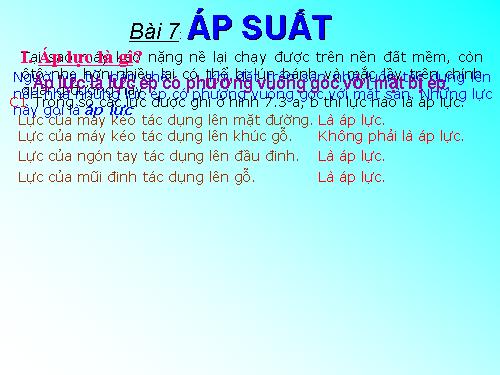 Bài 7. Áp suất