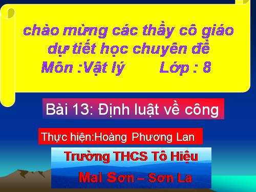 Bài 14. Định luật về công