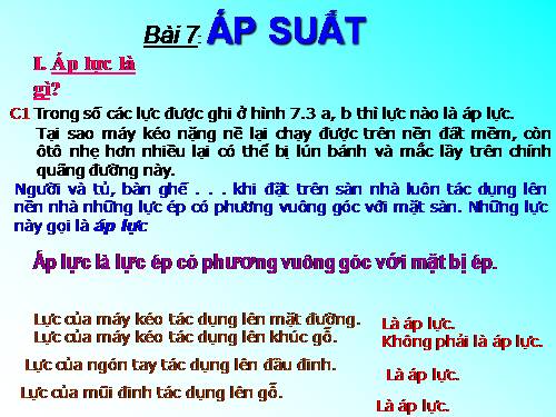 Bài 7. Áp suất