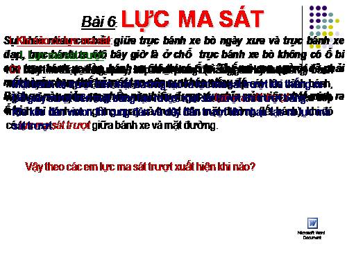 Bài 6. Lực ma sát