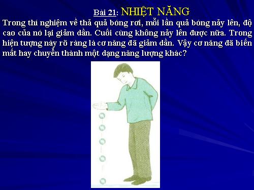 Bài 21. Nhiệt năng