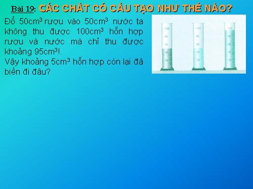 Bài 19. Các chất được cấu tạo như thế nào?