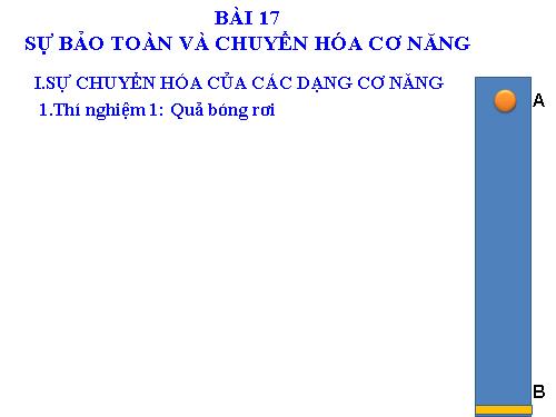 Bài 17. Sự chuyển hoá và bảo toàn cơ năng