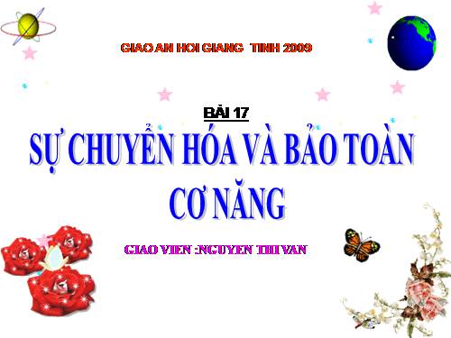 Bài 17. Sự chuyển hoá và bảo toàn cơ năng