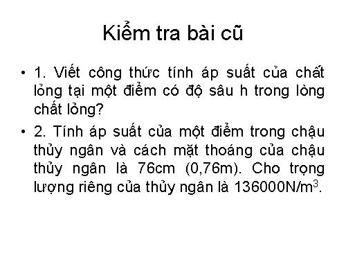 Bài 9. Áp suất khí quyển