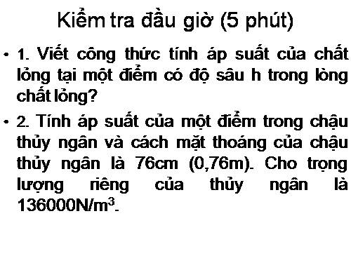 Bài 9. Áp suất khí quyển