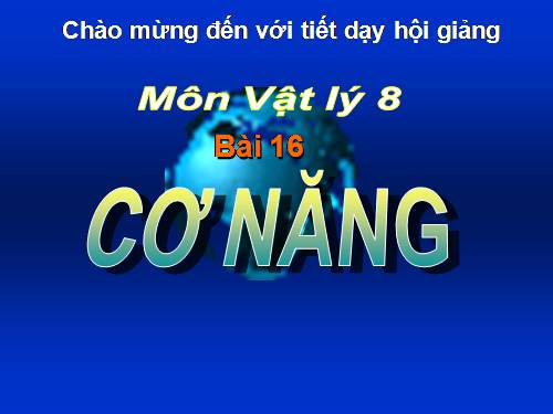 Bài 16. Cơ năng