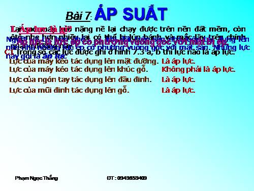 Bài 7. Áp suất