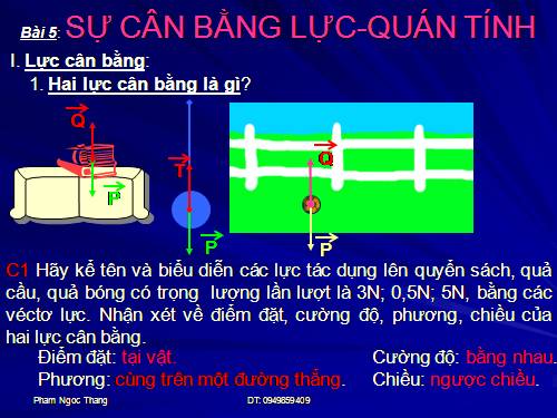 Bài 5. Sự cân bằng lực - Quán tính