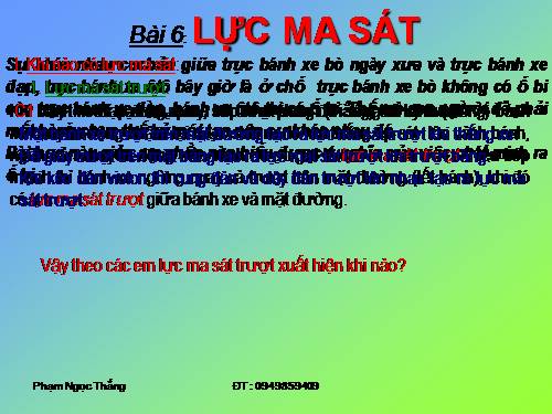 Bài 6. Lực ma sát