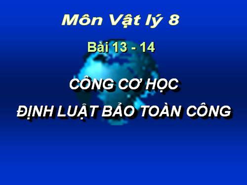 Bài 13. Công cơ học