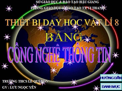 Ứng dụng CNTT trong dạy học vật lý 8