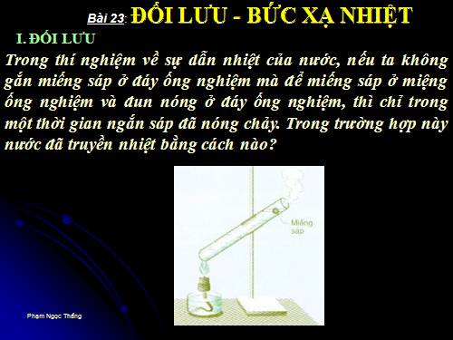 Bài 23. Đối lưu - Bức xạ nhiệt