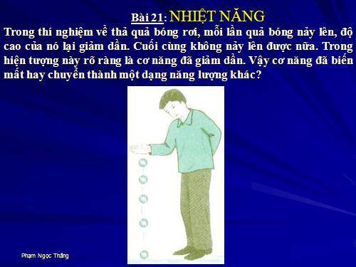 Bài 21. Nhiệt năng