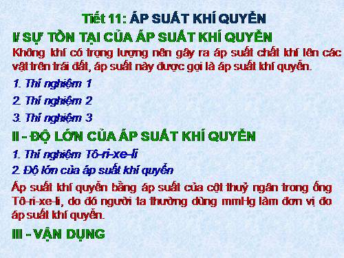 Bài 9. Áp suất khí quyển