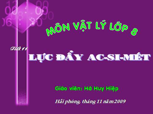 Bài 10. Lực đẩy Ác-si-mét