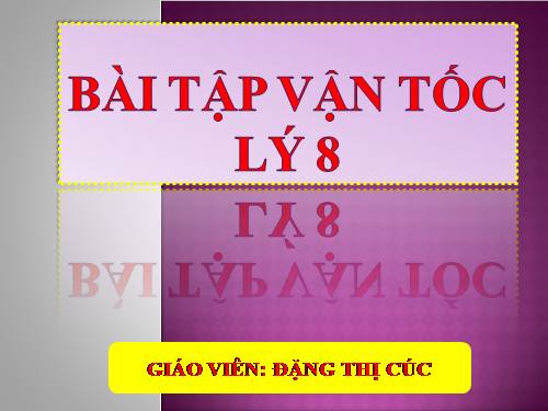 Bài 2. Vận tốc