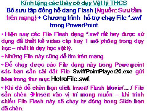 Chạy File Flash dạng *.swf trong PowerPoit