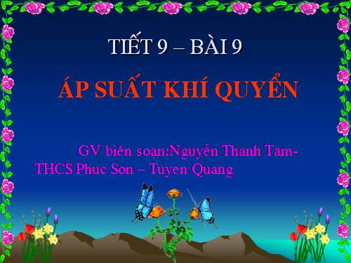 Bài 9. Áp suất khí quyển