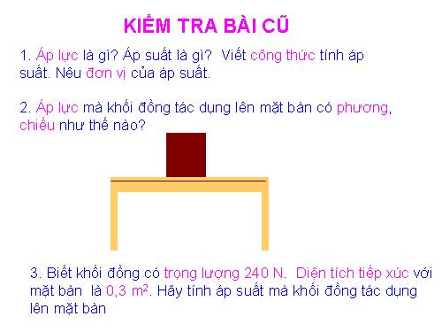 Bài 8. Áp suất chất lỏng - Bình thông nhau