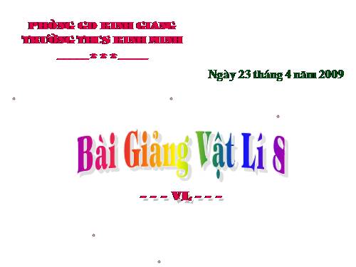 Bài 25. Phương trình cân bằng nhiệt