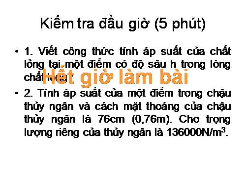 Bài 9. Áp suất khí quyển