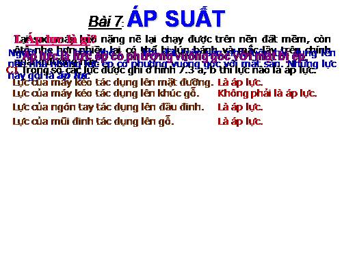 Bài 7. Áp suất