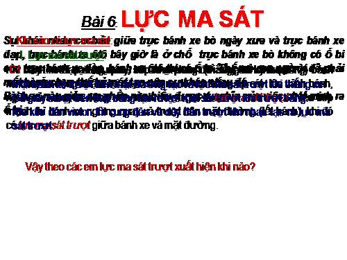 Bài 6. Lực ma sát