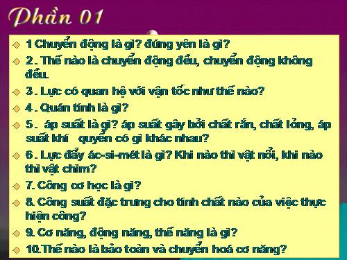 Bài 1. Chuyển động cơ học