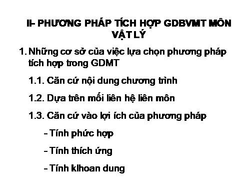 Phương pháp tích hợp