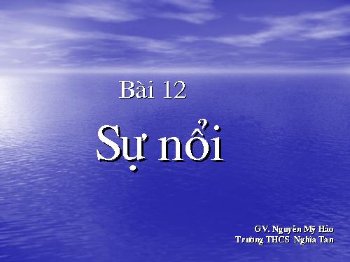 Bài 12. Sự nổi