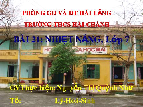 Bài 21. Nhiệt năng