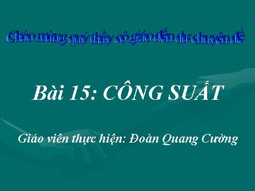 Bài 15. Công suất