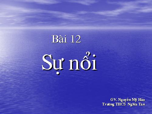 Bài 12. Sự nổi