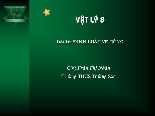 Bài 14. Định luật về công