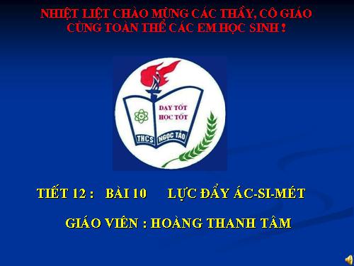 Bài 10. Lực đẩy Ác-si-mét