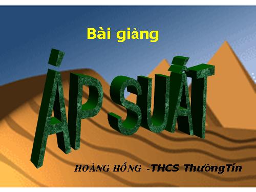 Bài 7. Áp suất