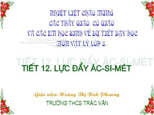 Bài 10. Lực đẩy Ác-si-mét