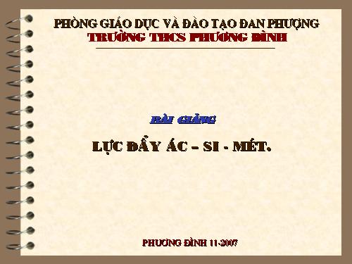 Bài 10. Lực đẩy Ác-si-mét