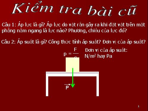 Bài 8. Áp suất chất lỏng - Bình thông nhau