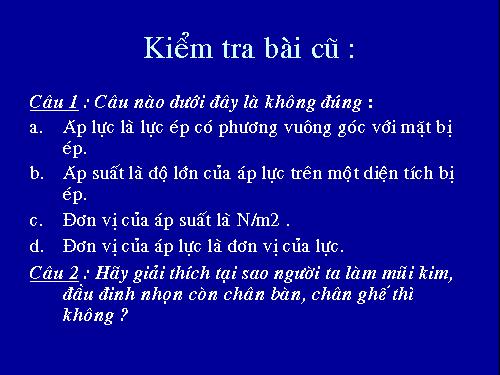 Bài 8. Áp suất chất lỏng - Bình thông nhau