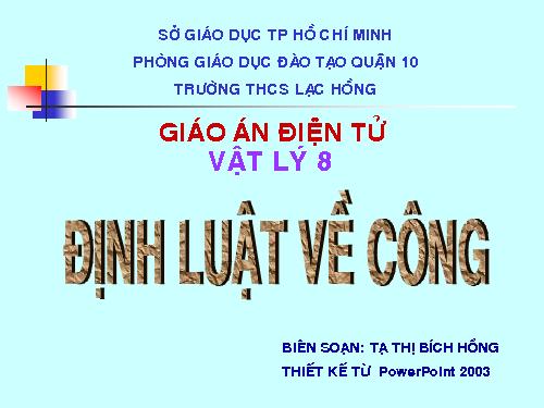 Bài 14. Định luật về công