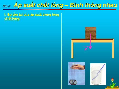 Bài 8. Áp suất chất lỏng - Bình thông nhau