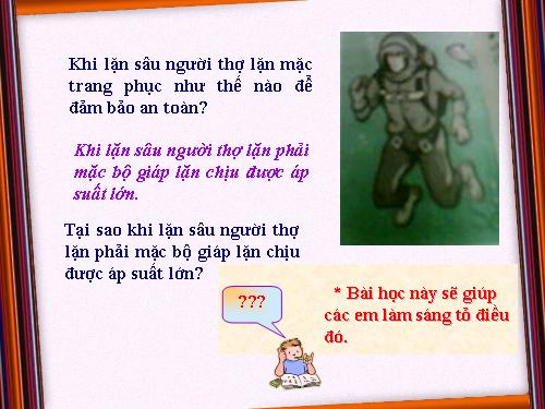 Bài 8. Áp suất chất lỏng - Bình thông nhau